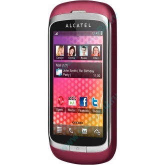 Красно-розовый телефон Alcatel One Touch 818 (Одинцово)